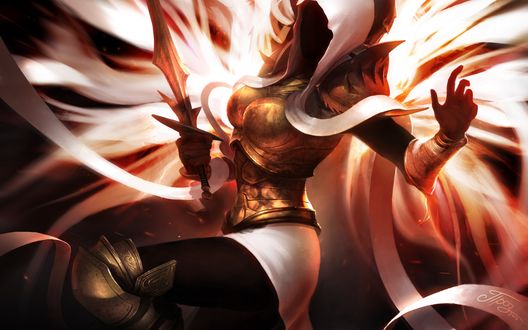 Обои на рабочий стол Ауриэль / Auriel Архангел Надежды, арт к игре Diablo 3 Dmitriy Prozorov / Дмитрия Прозорова