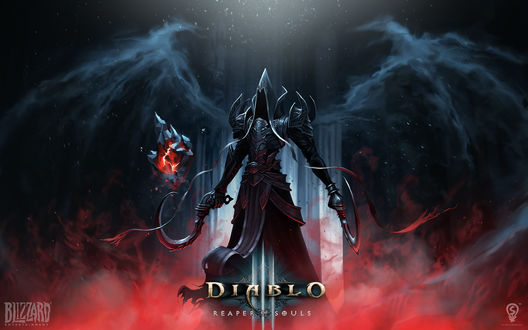 Обои на рабочий стол Жнец душ / Reaper Of Souls, арт к игре Diablo 3, Blizzard Entertainment