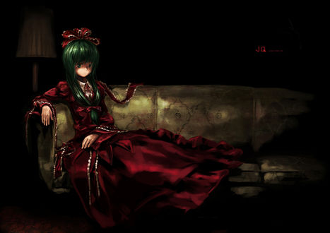 Обои на рабочий стол Kagiyama Hina / Хина Кагияма из игры Проект Восток / Touhou Project, art by jq (artist)