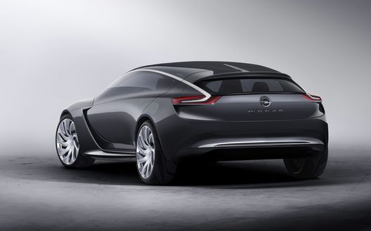 Обои на рабочий стол Серое авто Opel Monza / Опель Монза