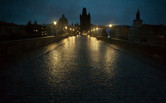 Обои на рабочий стол Карлов Мост, Чехия / Charles Bridge, Vltava, Prague, Czech Republic