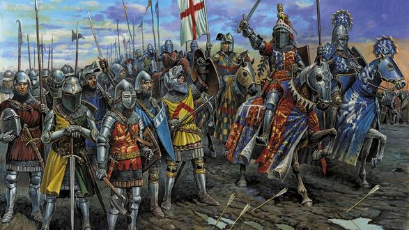 Обои на рабочий стол Английские рыцари 100-летней войны
