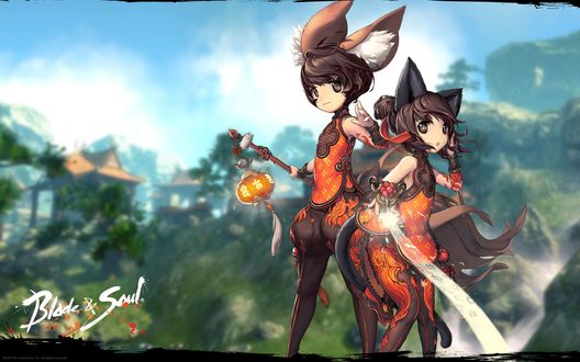 Обои на рабочий стол Раса Lyn из игры Blade and Soul