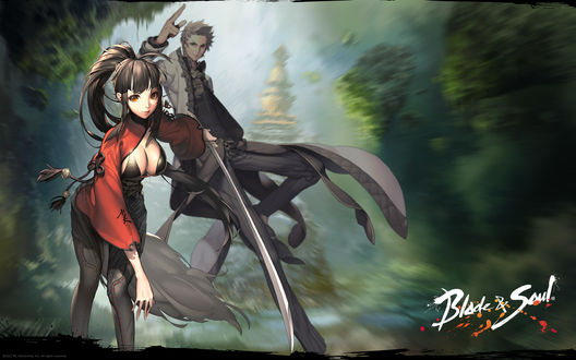 Обои на рабочий стол Раса Kun из игры Blade and Soul