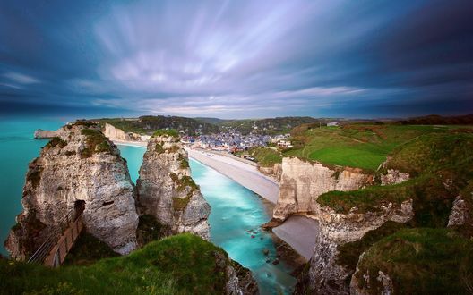 Обои на рабочий стол Вид на Нормандию, Франция / Normandy, France