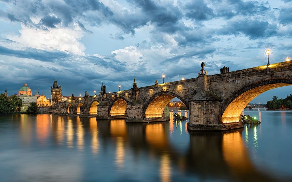 Обои для рабочего стола Карлов мост, Прага, Чехия / Charles Bridge, Prague, Czech Republic