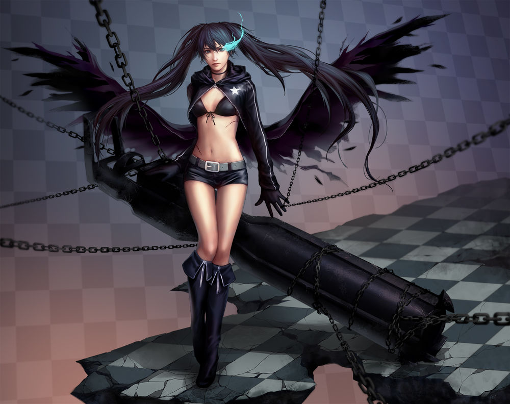 Обои для рабочего стола Mato Kuroi / Мато Курои, из аниме Black Rock Shooter / Стрелок с Черной скалы