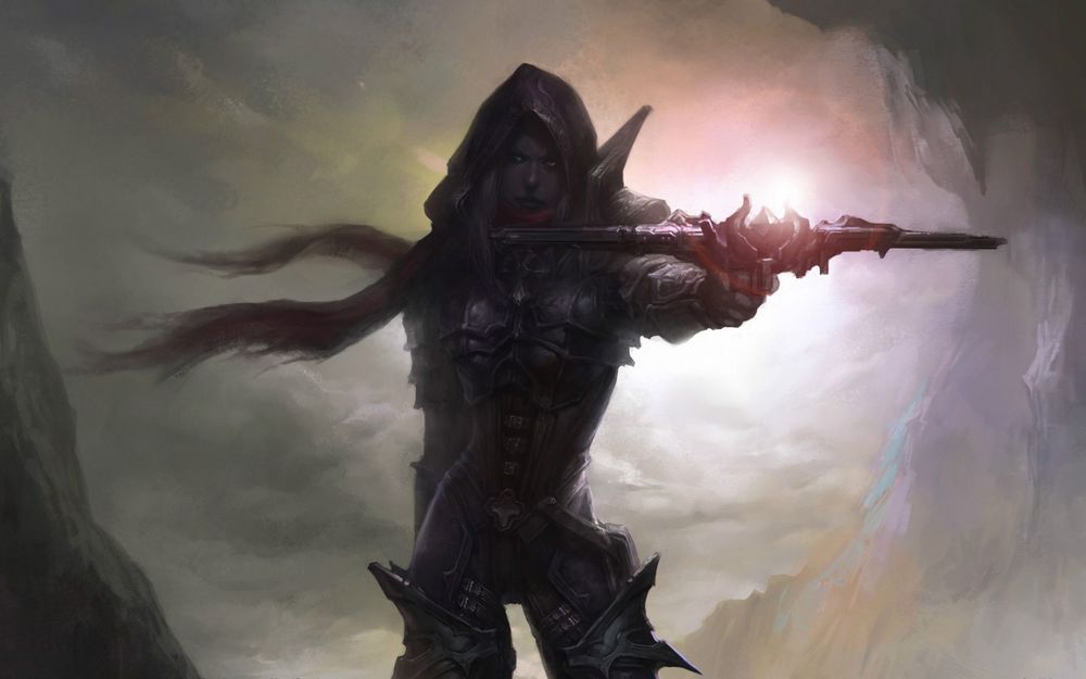 Обои для рабочего стола Охотница на демонов / Demon Hunter, арт к игре Diablo 3