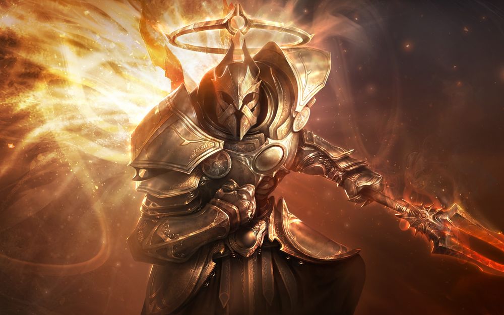 Обои для рабочего стола Империус / Imperius, арт к игре Diablo 3