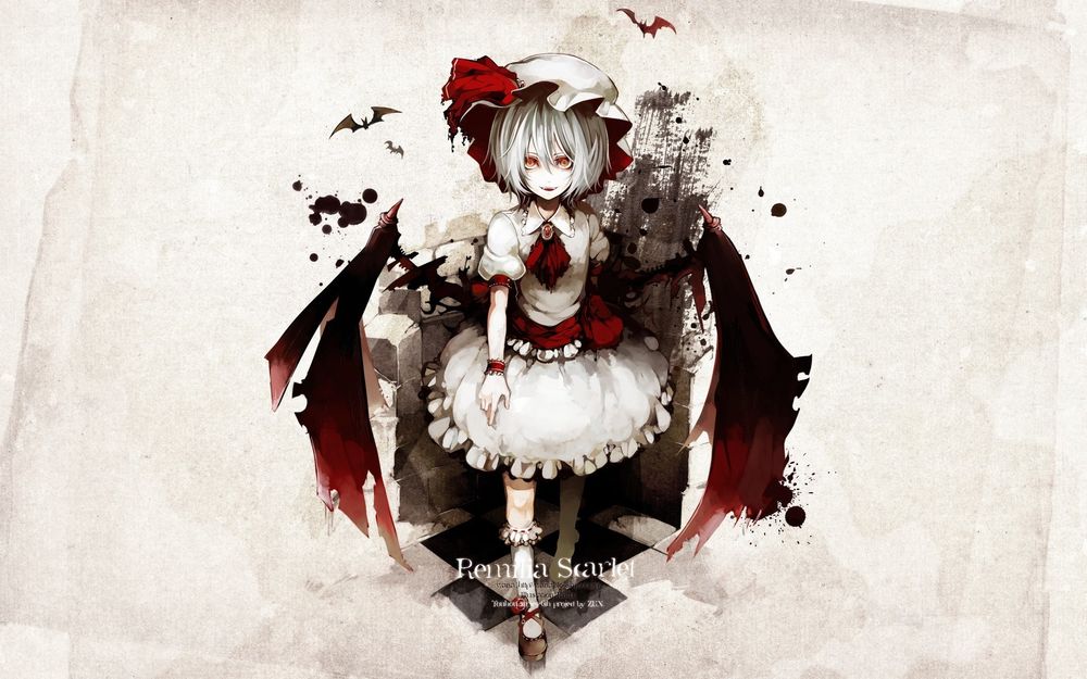 Обои для рабочего стола Ремилия Скарлет / Remilia Scarlet из игры Touhou Project / Проект «Восток»