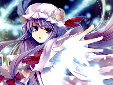 Обои на рабочий стол Ююко Сайгедзи / Yuyuko Saigyouji из игры Тохо / Проект Восток / Touhou Project