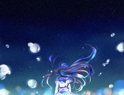 Обои на рабочий стол Хомура Акэми / Akemi Homura из аниме Mahou Shoujo Madoka Magica / Девочка-волшебница Мадока Магика