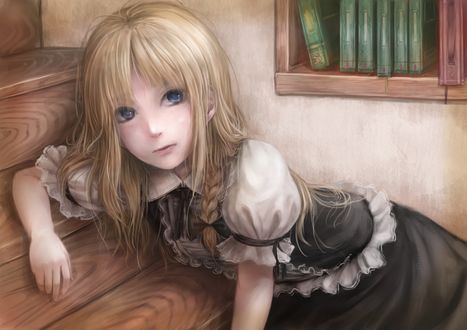 Обои на рабочий стол Мариса Кирисаме / Marisa Kirisame из игры Проект Восток / Touhou Project, art by lif