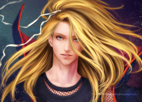 Обои на рабочий стол Deidara / Дейдара из аниме Наруто / Naruto, art by zetsuai89