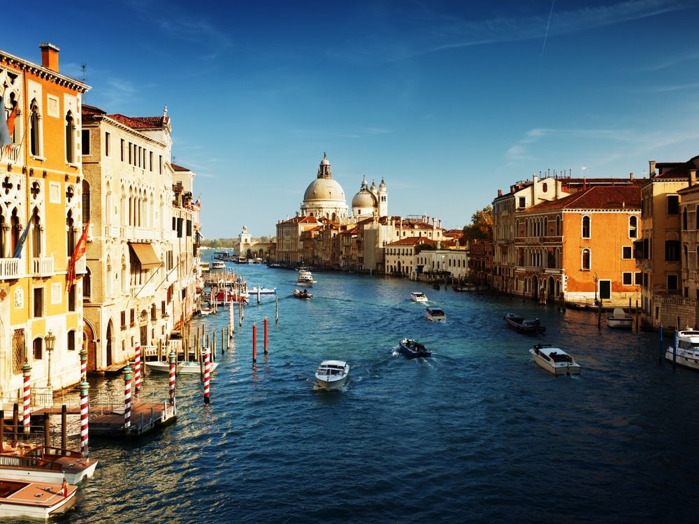 Обои для рабочего стола Вид на Гранд-канал, Италия, Венеция / Grand Canal, Venice, Italy