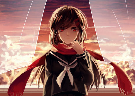 Обои на рабочий стол Tateyama Ayano / Татеяма Аяно из аниме Kagerou Project / Призрачный проект