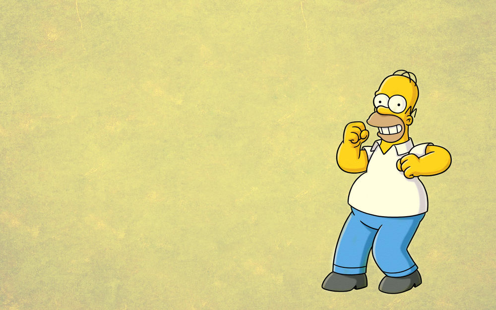 Обои для рабочего стола Смешной танцующий Гомер Симпсон / Homer Simpson