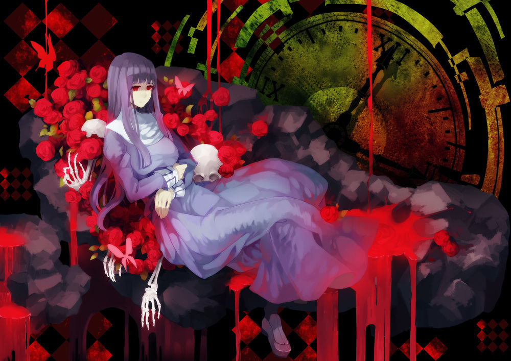 Обои для рабочего стола Fujino Asagami / Фудзино Асагами из аниме Kara no Kyoukai / Граница пустоты:сад грешников
