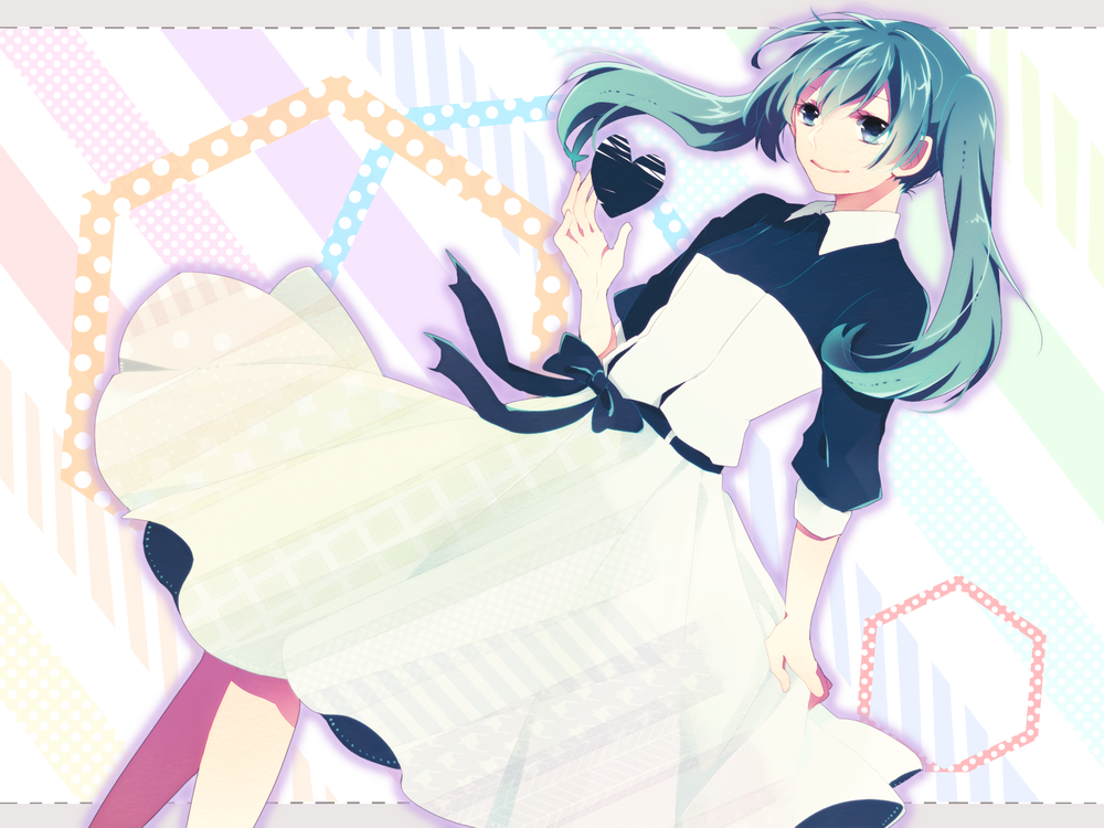 Обои для рабочего стола Vocaloid Miku Hatsune / Вокалоид Мику Хатсуне