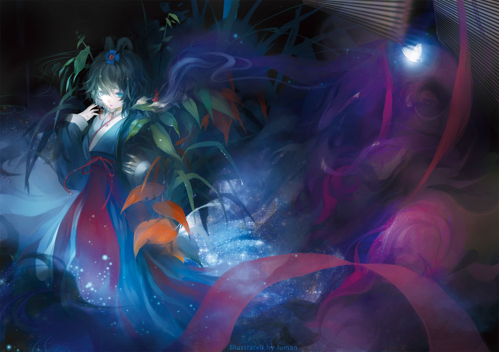 Обои для рабочего стола Vocaloid Luo Tianyi / Вокалоид Луо Тьянуй, art by luman