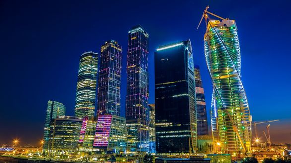 Обои на рабочий стол Небоскребы в Москве