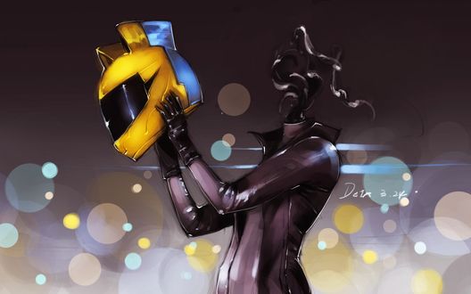 Обои на рабочий стол Селти Стурлусон / Celty Sturluson из аниме Дюрарара! / Durarara!