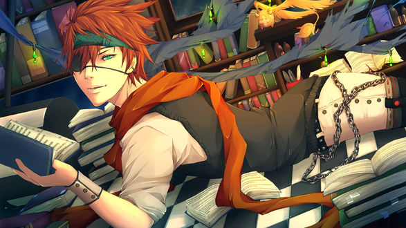 Обои на рабочий стол Лави / Lavi из манги Ди. Грэй-Мен / D. Gray-man