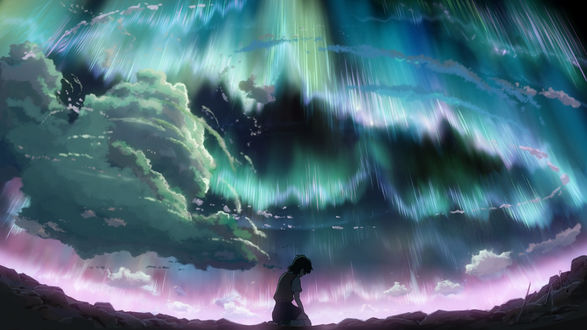 Обои на рабочий стол Асуна Ватасэ / Asuna Watase из аниме Ловцы забытых голосов / Hoshi wo Ou Kodomo
