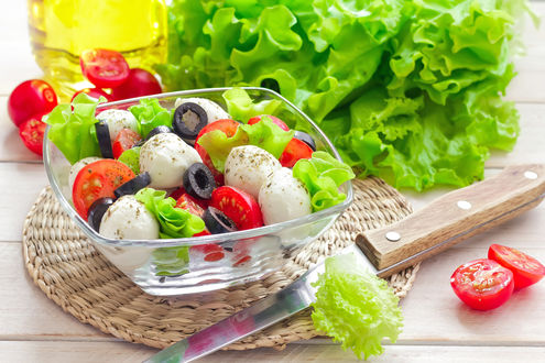 Обои на рабочий стол Продукты на греческий салат