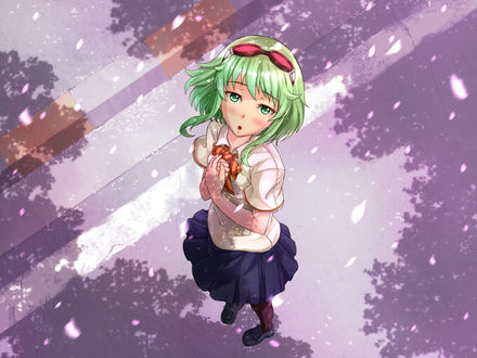Обои на рабочий стол Вокалоид Гуми Мегпоид / Vocaloid Gumi Megpoid, art by Kazeno