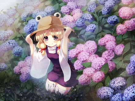 Обои на рабочий стол Сувако Мория / Suwako Moriya из игры Проект Восток / Touhou Project