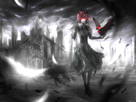 Обои на рабочий стол Кaenbyou Rin из игры Touhou Project / Проект Восток