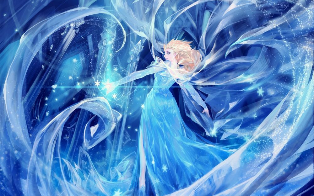Обои для рабочего стола Эльза Снежная Королева / Elsa the Snow Queen из мультфильма Холодное сердце / Frozen