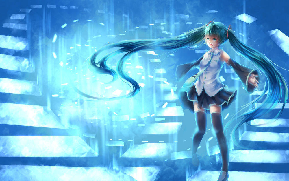 Обои для рабочего стола Vocaloid Hatsune Miku / Вокалоид Хатсуне Мику