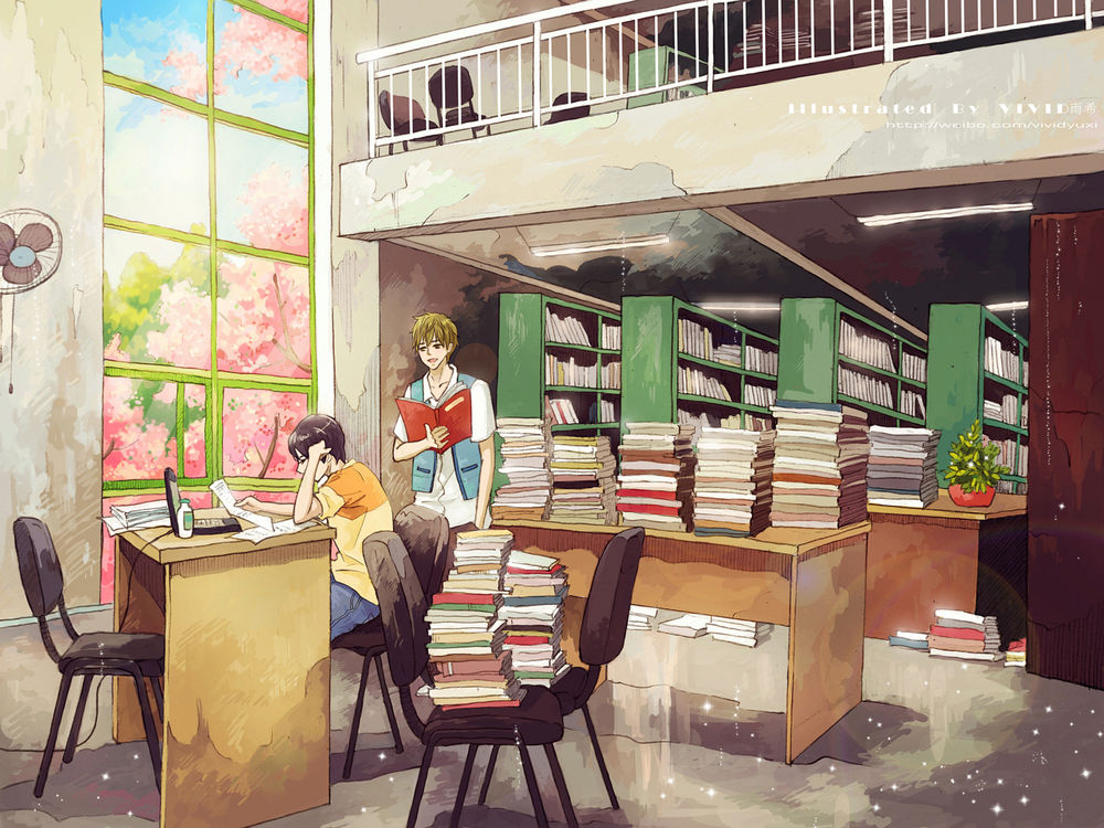 Обои для рабочего стола Nanase Haruka / Нанасе Харука и Tachibana Makoto / Тачибана Макото из аниме Free!/Вольный стиль, art by Vivid&;&;