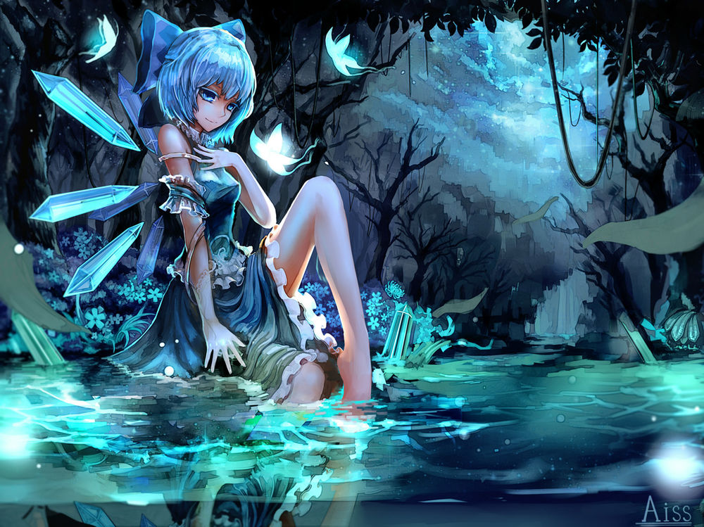 Обои для рабочего стола Чирно / Cirno из игры Проект Восток / Touhou Project