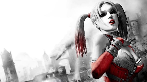 Обои на рабочий стол Harley Quinn / Харли Квинн из игры Batman Arkham City / Бэтмен: Аркхэм-Сити