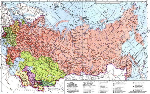 Обои на рабочий стол Карта территории СССР