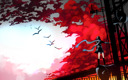 Обои на рабочий стол Tateyama Ayano / Татеяма Аяно из аниме Kagerou Project / Призрачный