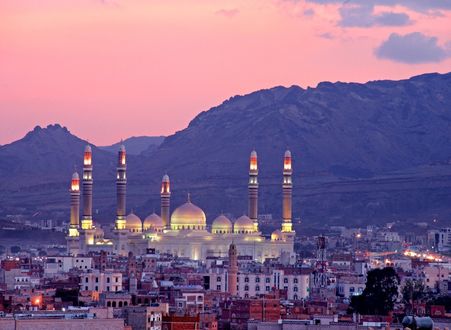 Обои на рабочий стол Панорама столицы Йемена, Сана / Sana, Yemen