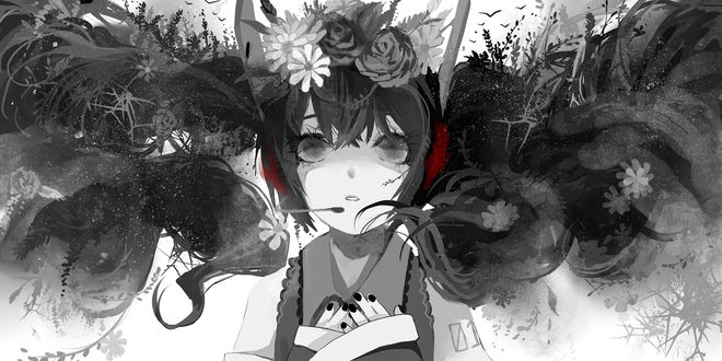 Обои на рабочий стол Vocaloid Hatsune Miku / Вокалоид Хатсуне Мику