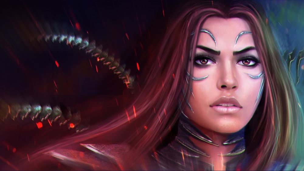 Обои для рабочего стола Sara Pezzini / Сара Пеццини из комикса Witchblade / Клинок Ведьм, арт by MagicnaAnavi