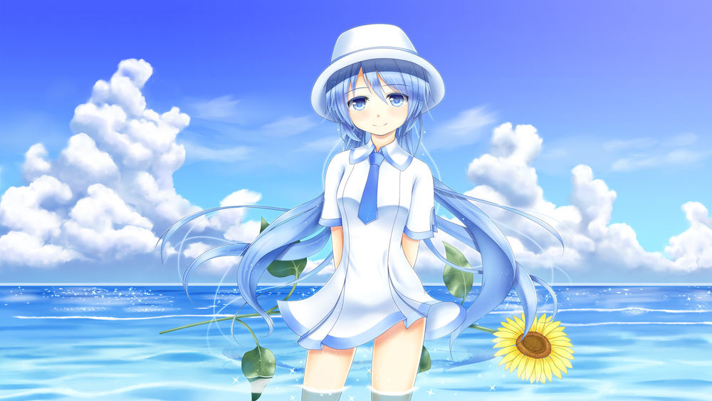 Обои для рабочего стола Vocaloid Hatsune Miku / Вокалоид Хатсунэ Мику