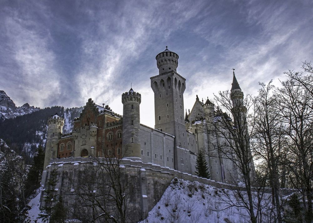 Обои для рабочего стола Замок Нойшвайнштайн в Германии / Neuschwanstein Castle, Germany