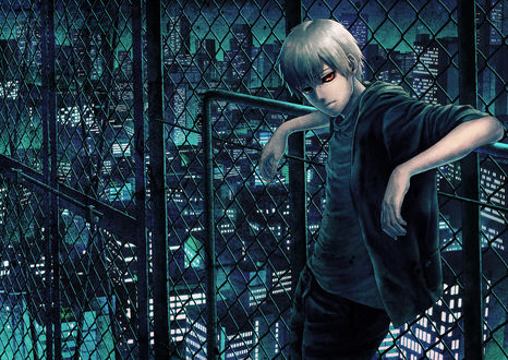 Обои на рабочий стол Ken Kaneki / Кэн Канэки из аниме Tokyo Ghoul / Токийский Гуль