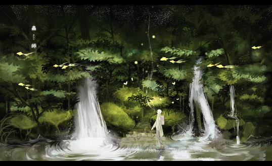 Обои на рабочий стол Гинко-сан / Ginko-san из аниме Mushishi / Мастер Муши