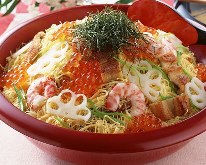 Обои на рабочий стол Салат с морепродуктами