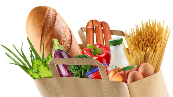 Обои на рабочий стол Пакет с продуктами