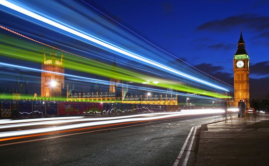 Обои на рабочий стол Ночной город Лондон, Англия / London, England