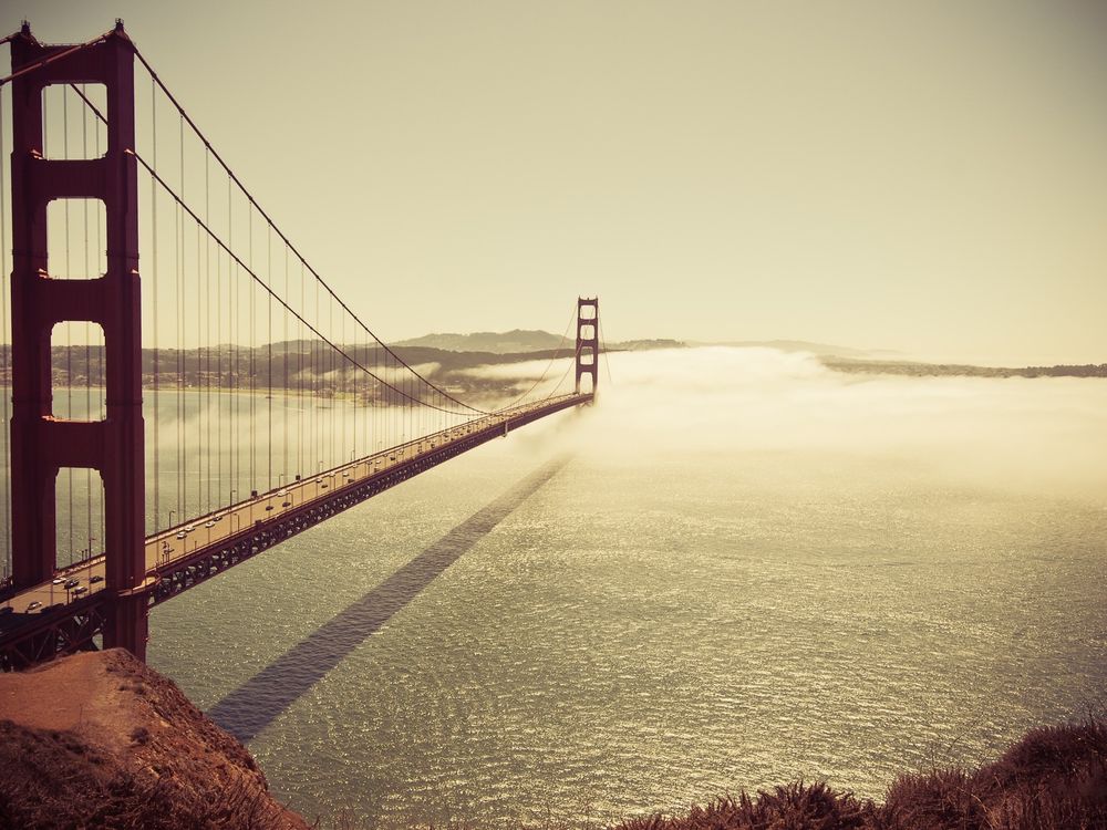 Обои для рабочего стола Мост Золотые ворота в Сан-Франциско / Golden Gate Bridge, San Francisco, USA